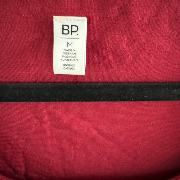 BP Burgundy Long Sleeve Crop Top - Picture 4 of 4